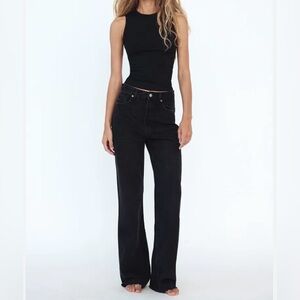 Zara Black Flare & Wide Leg Jeans
